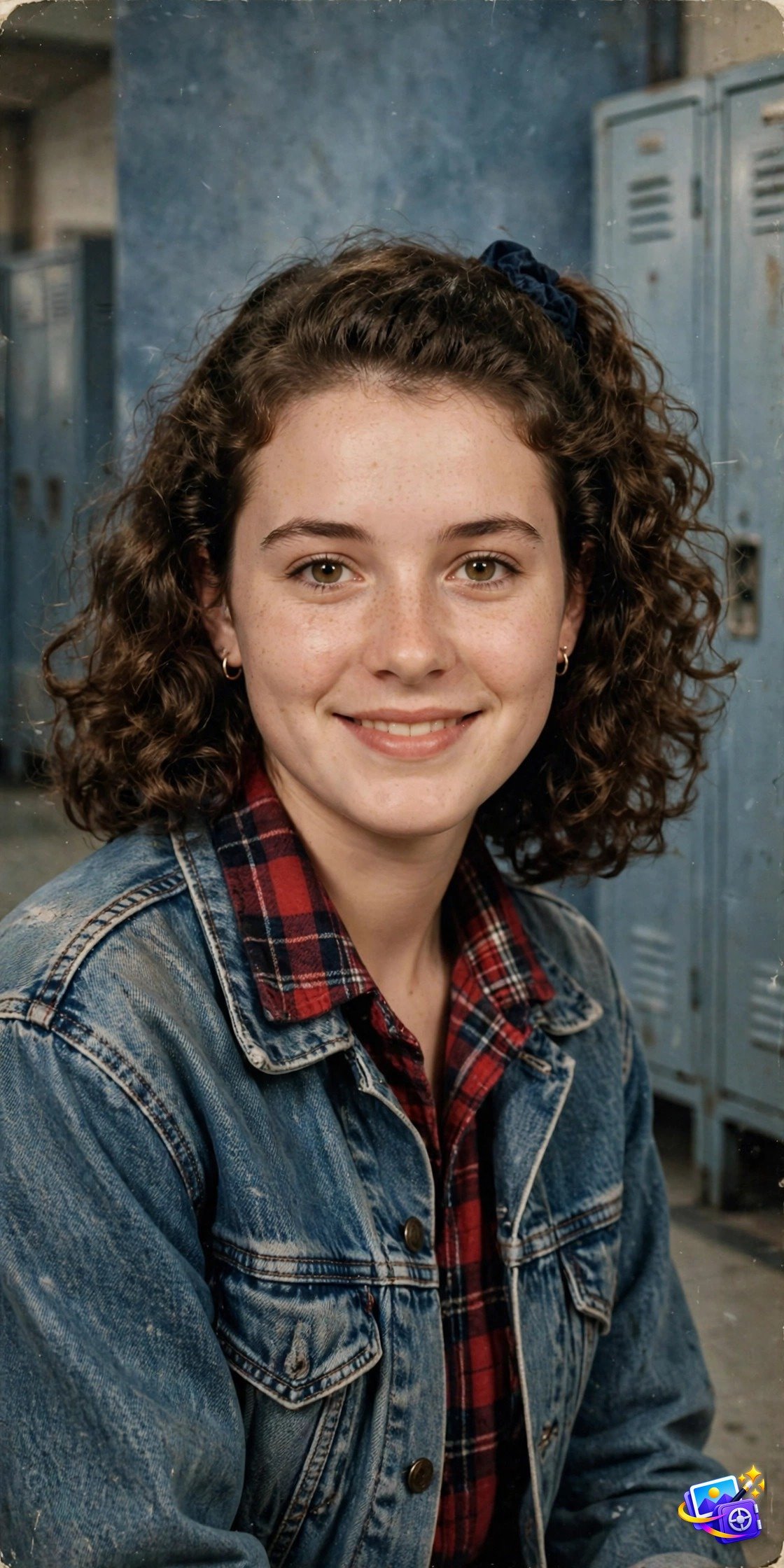 Best ai image prompts 90s yearbook example with vintage school backdrop