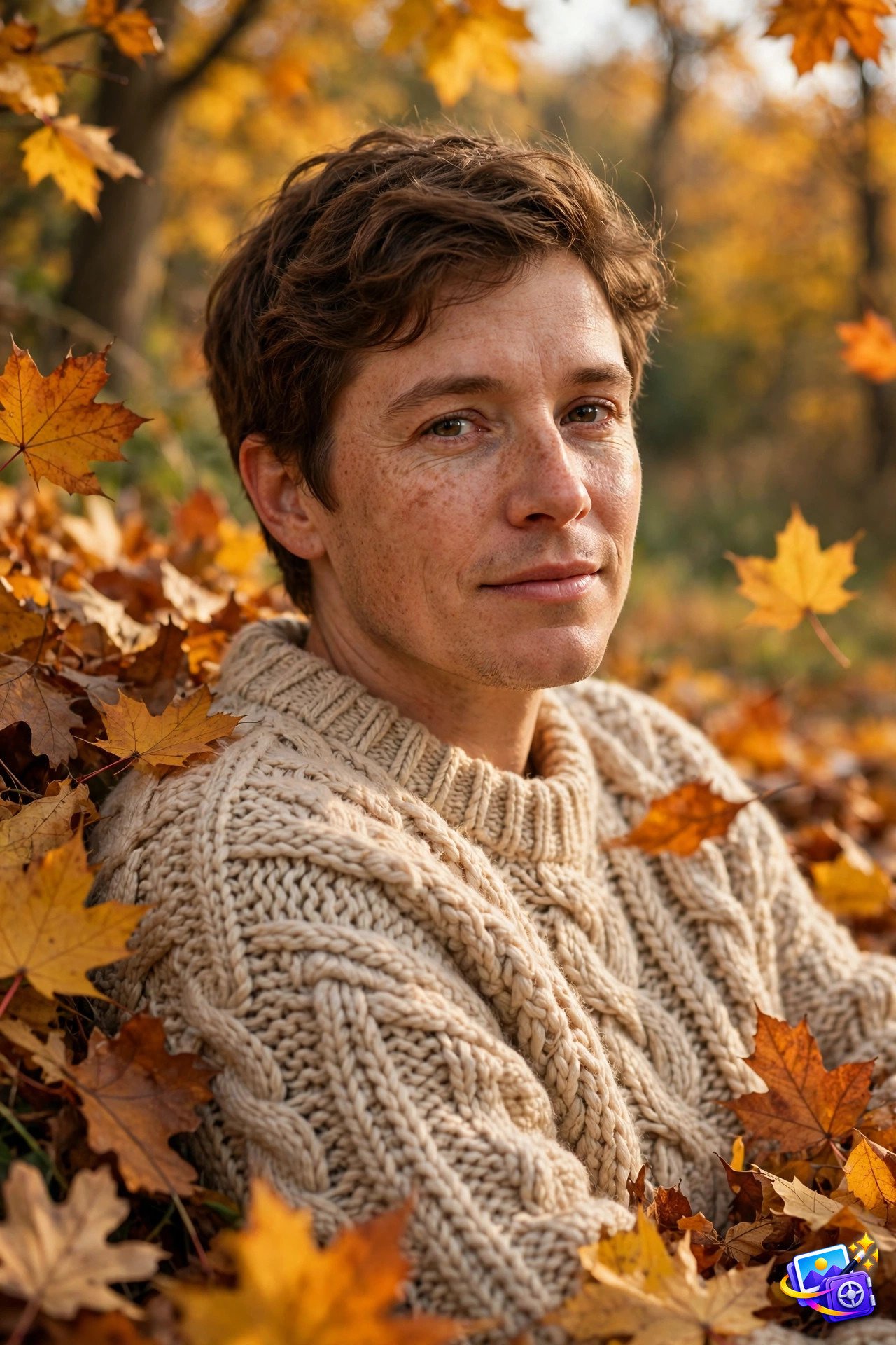 How to write ai image prompts texture example with cozy knit sweater