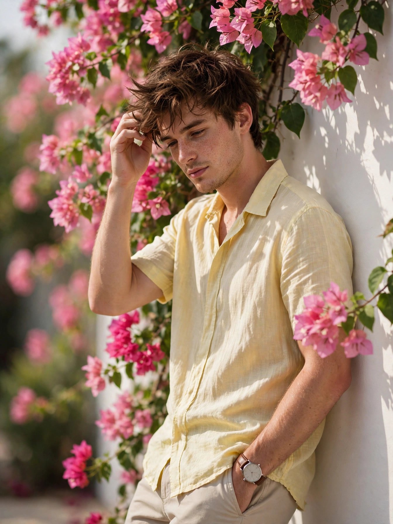 Bougainvillea Wall Portrait image prompt