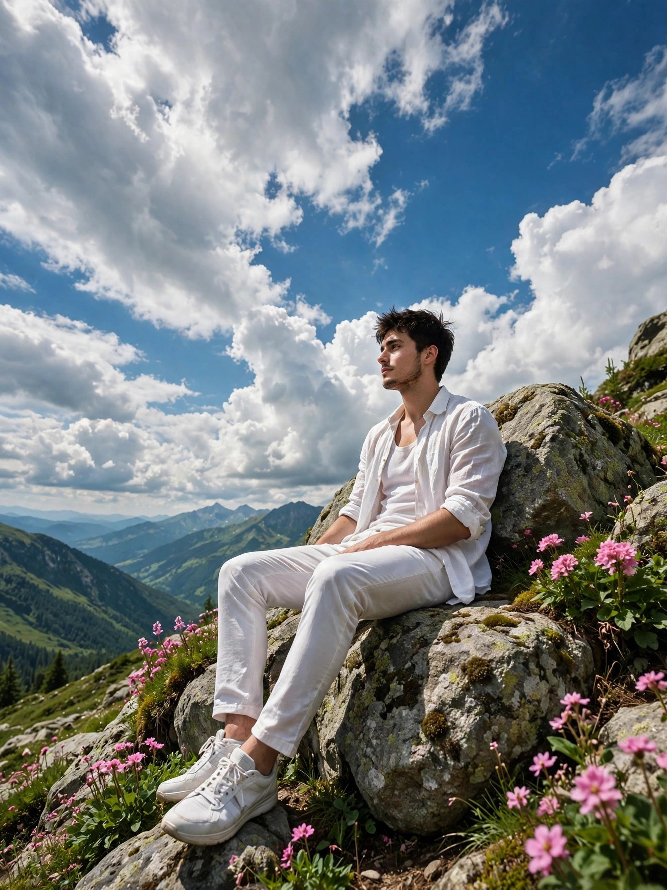Mountain Rock White Portrait image prompt