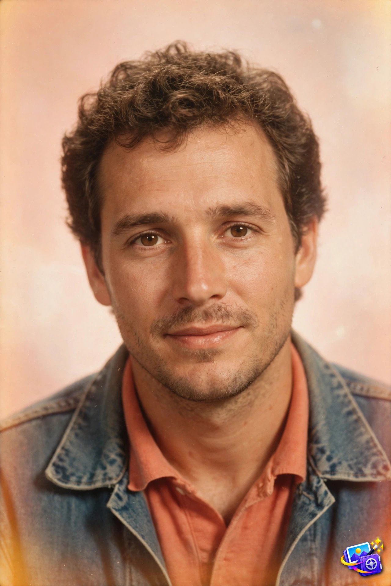 Meta AI photo prompts 80s retro film portrait example